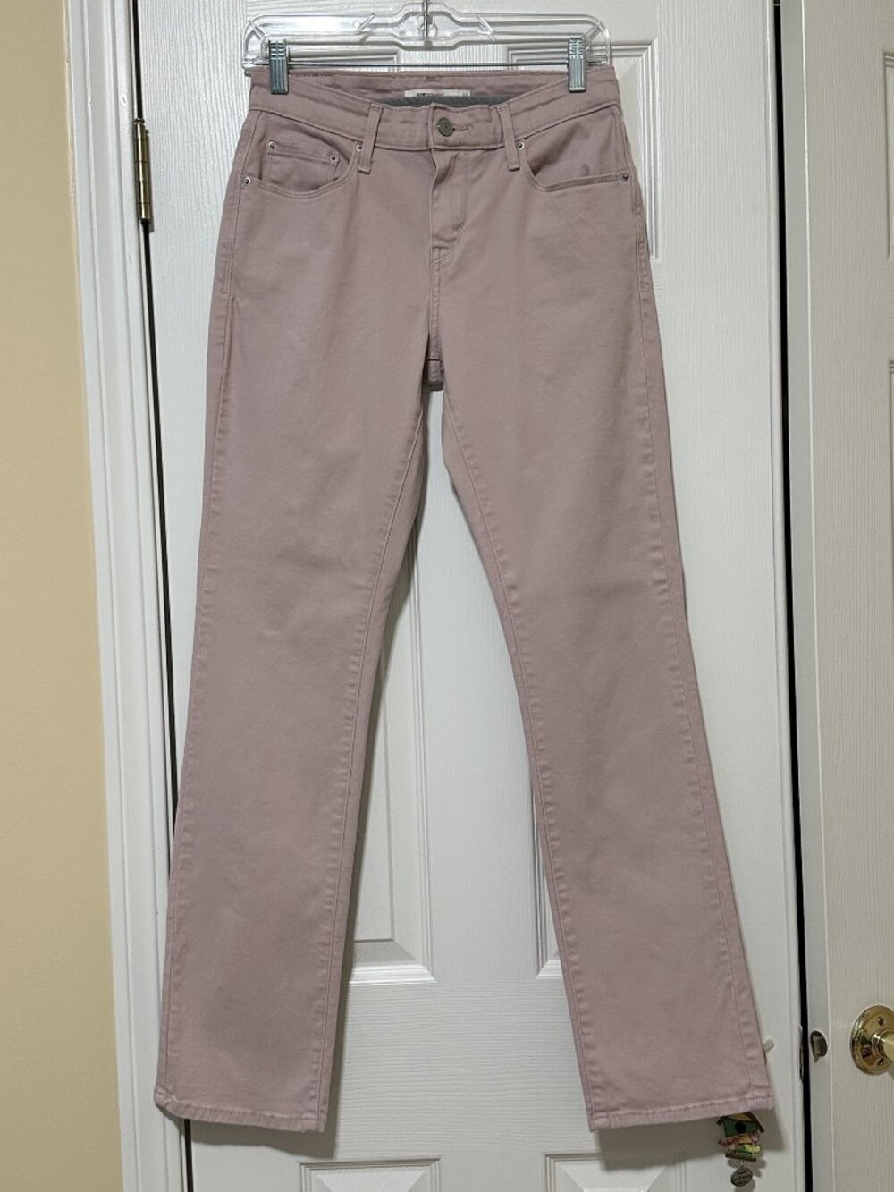 LEVI'S 505 Straight Leg Jeans Dusty Chalk Pink Size 27